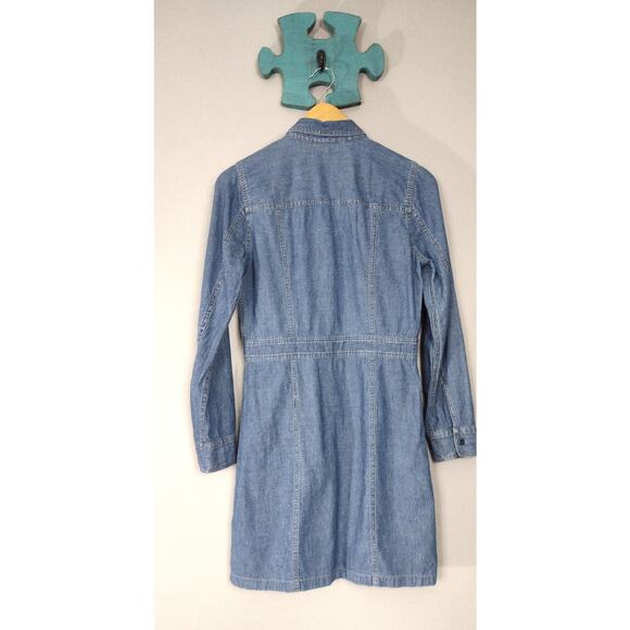 Madewell Chambray Blue Shirt Dress Size 2 - Picture 11 of 16